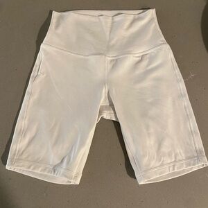 White lululemon size 4 women’s workout shorts - 8 inch align